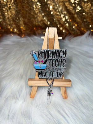 Pharmacy Tech Mixing Up Badge Reel